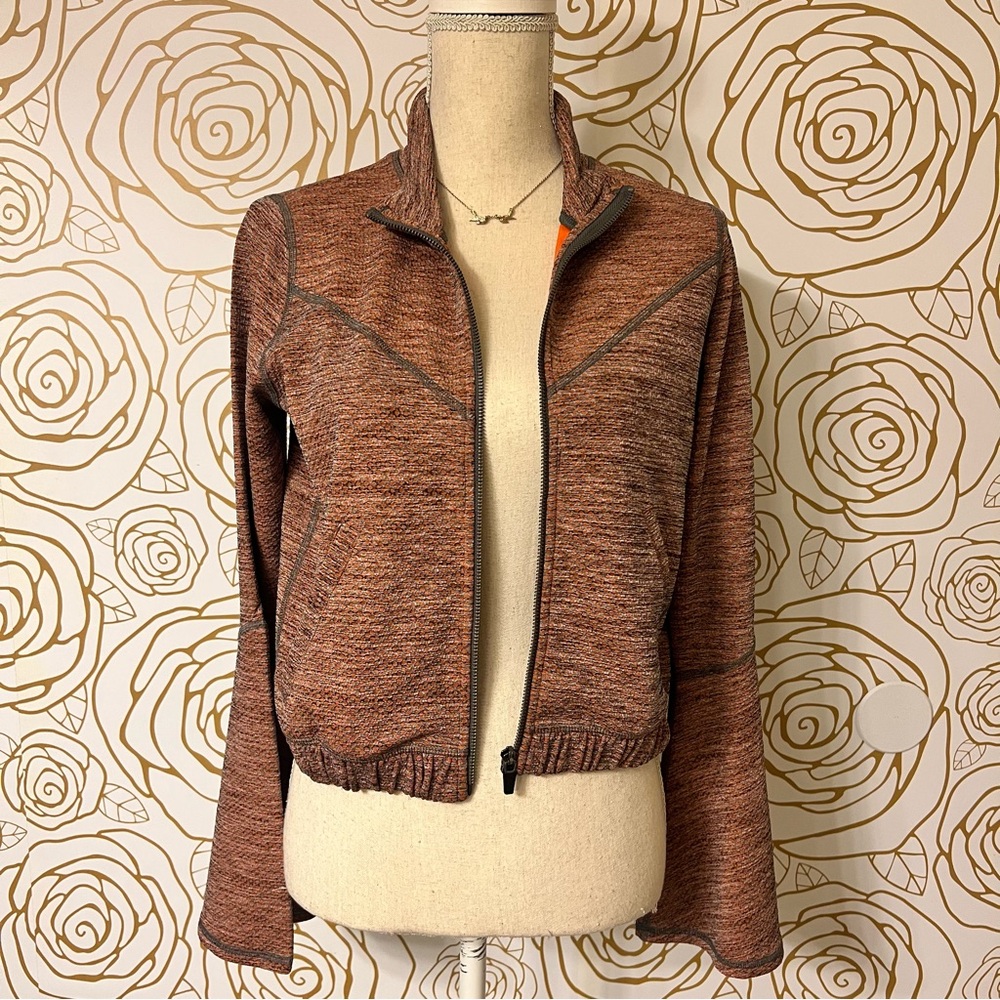 Free People Movement "Off The Grid" textured bell sleeve jacket